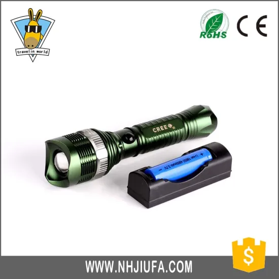 JF Adjustable zoomable Focus LED Lamp Light Hand Torch zoom Flashlight