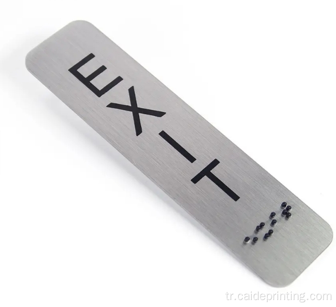 Bina için yol bulma tabelası braille işareti çıkış