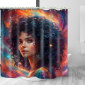 3D waterproof extra long shower curtain