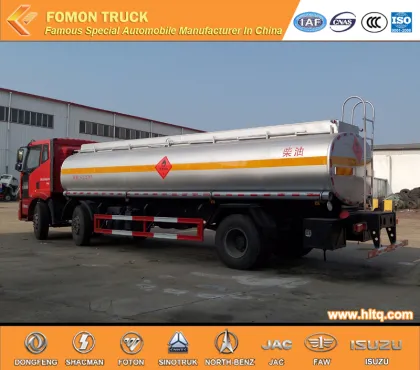 FAW 6X2 aluminium oil tank truck