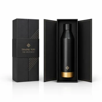 Custom Double Door Magnetic Bottle Gift Box Packaging