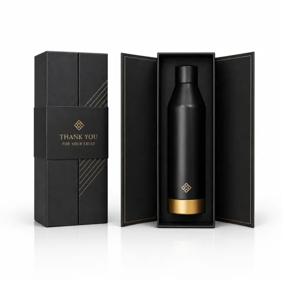 Custom Double Door Magnetic Bottle Gift Box Packaging