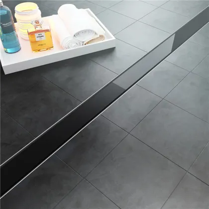 Doporro Linear Shower Floor Drain with Tempered Glass Insert
