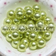 حبات مسبحة لؤلؤ رخيصة من Lucite حرفة مجوهرات زجاجية حبات اللؤلؤ 6 مم شكل دائري أخضر
