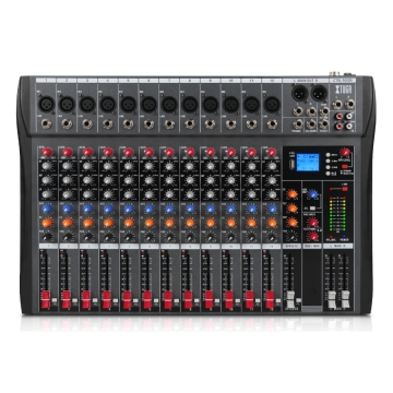 CT120X 12 Channel Bluetooth Audio Mixer with USB DJ Function