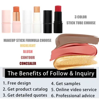 Blush Stick Private Label Mini White Stick Shimmer Matte Cream Cheek Blush Blush Custom Logo Makeup Blush Private Label