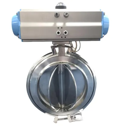 DN250 Food Grade Sanitary Manual Powder Butterfly Valve Stainless Steel Gripple Handle