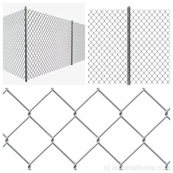 Gegalvaniseerd diamant mesh sportketenschakel hek