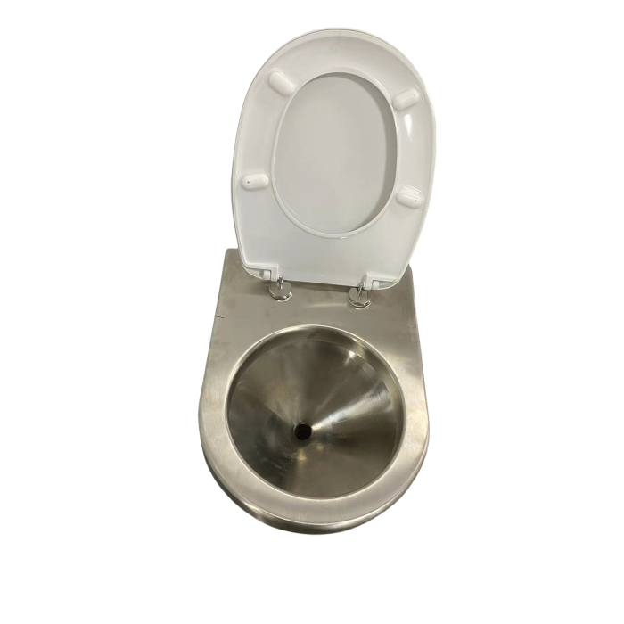 Vakuumtoilette aus Edelstahl