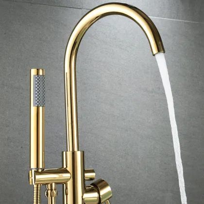 Beelee BL19001G Brushed Gold Bath Tub Faucet Shower System