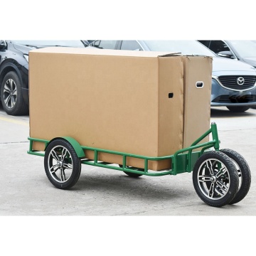 Large Capacity Steel Electric Bike Trailer with 4 Wheels: Customizable Cargo Solution