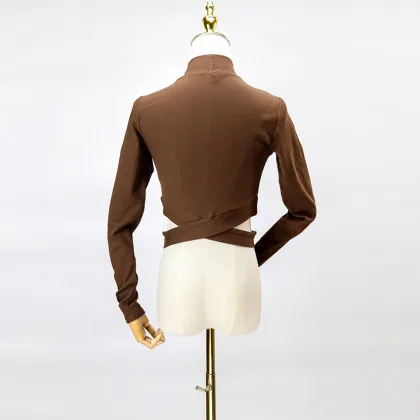 Hem crisscross long sleeves