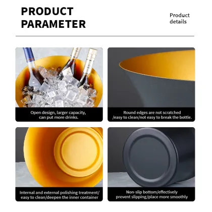 Hot Sale Sustainable Beverage Cooling Solutions: Gold Metal Ice Buckets, 5 Liter Coolers & Party Holders