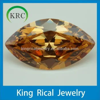 Factory customized Marquise cut champagne cubic zirconia/cz stone