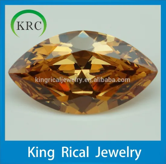 Factory customized Marquise cut champagne cubic zirconia/cz stone