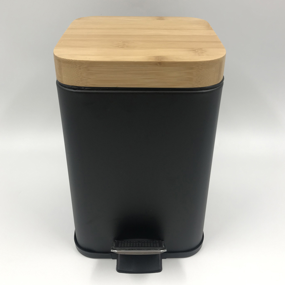 Bamboo Lip Square Pedal Bin 