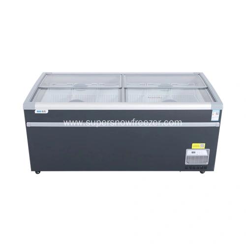 Top Open Fridge Chest Horizontal Deep Freezer with Silding Glass Door -  China Chest Freezers and Home and Commercial Use Freezer price