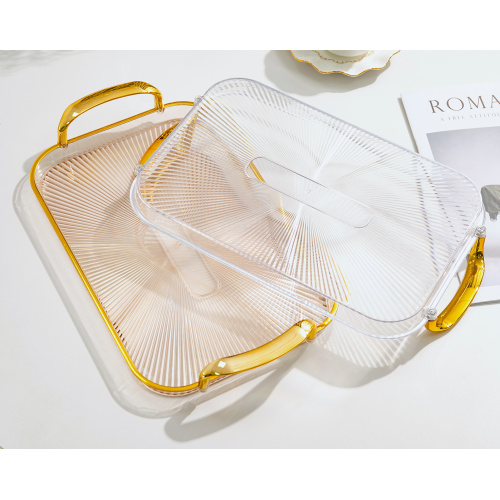 Fruits Dessert Decorative Plastic Tray With Handle