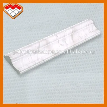 Natual white marble border window line design