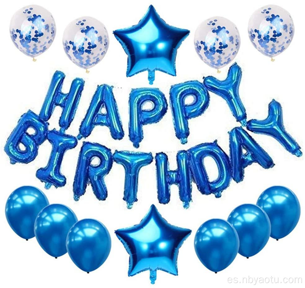 Feliz cumpleaños con globos de alfabeto kit de arco de guirnalda