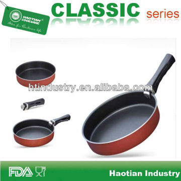 26CM grill pan with removable handle for camping