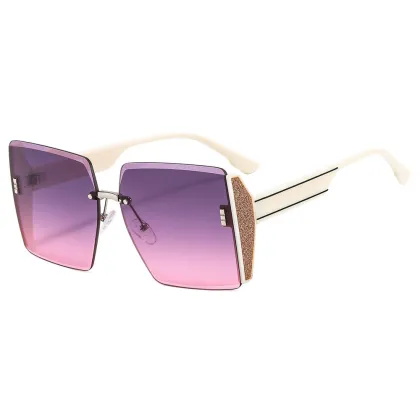 Kenbo Fashion: Latest Vintage Brand Design Rimless Sunglasses - Ultraviolet-Proof Gradient Sun Glasses for Women
