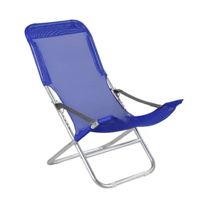 Sunshine Hardwood Folding Polyester Beach Chair - Adjustable Camping Recliner