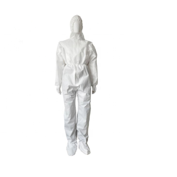 Robe d'isolement blanche jetable robe d'isolement étanche robe PE
