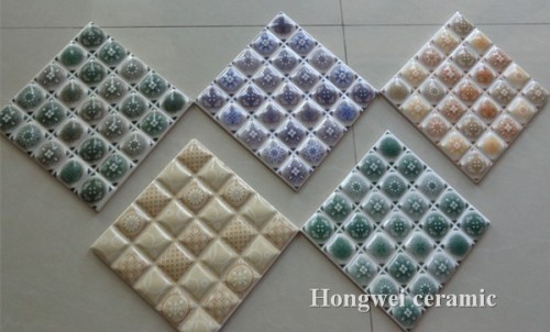 Hongwei ceramic new product relief wall tile size 200x200 mm