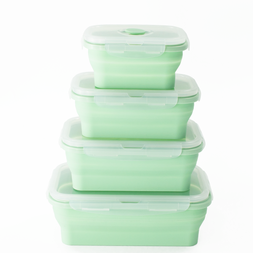 Collapsible microwave silicone bento lunch box