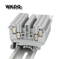 10pcs UDK-4 Two In Two Out Multi-Conductor Screw Terminal Block For Din Rail Connector UDK4