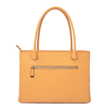 Yellow Leather Tote Bag Shopper Women's Bag
