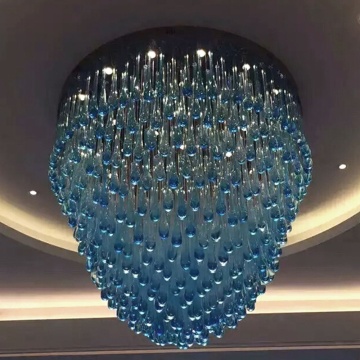 Tear Drop Glass Chandelier for Hotel Entrance
