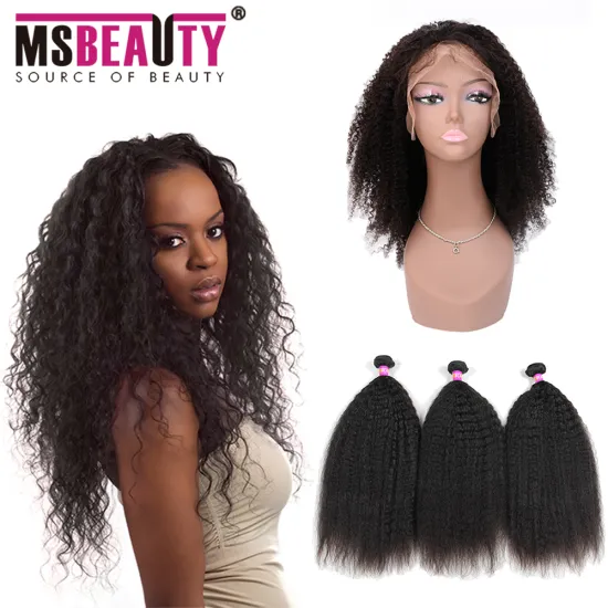 African braid kinky straight, Kinky Curly Wholesale hair weave weaving hair brazilian Virgin human bundles for black women