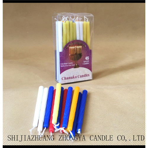 Candele di Hanukkah all'ingrosso della scatola del PVC 45pcs