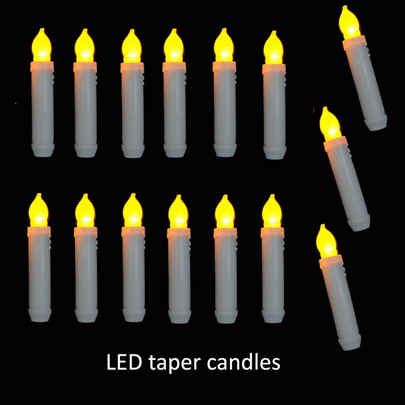 Flameless Taper Candle With Moving Flame