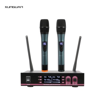 Metal alıcısı ve ev/öğretim için yarı metal elle olan U-3600 VHF kablosuz mikrofon sistemi