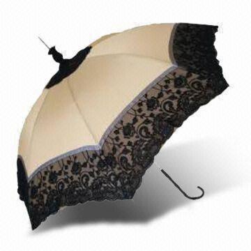 Deluxe Umbrella for Ladies, Measures 21 Inches, Made of Good Quality Fabric and Wooden Handle