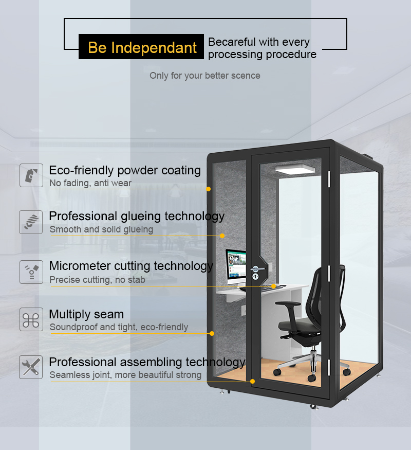 soundproof working booth