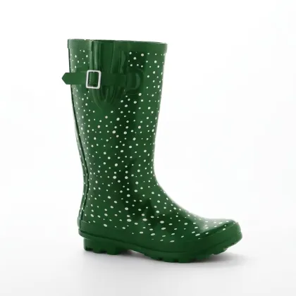 Knee High Print Welly Rain Boots