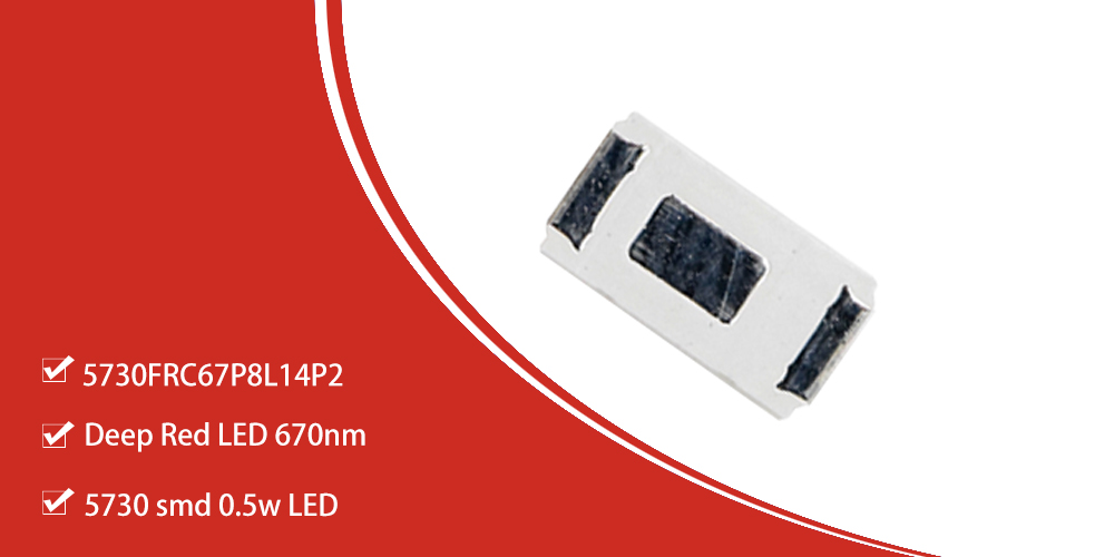 Deep red LED 2 chips 660nm LED