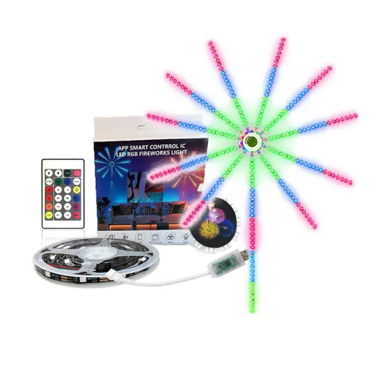 Christmas Light 5V 5050 RGBIC Strip: Music Sync, Bluetooth App Control, USB RGB Smart LED Firework Lights