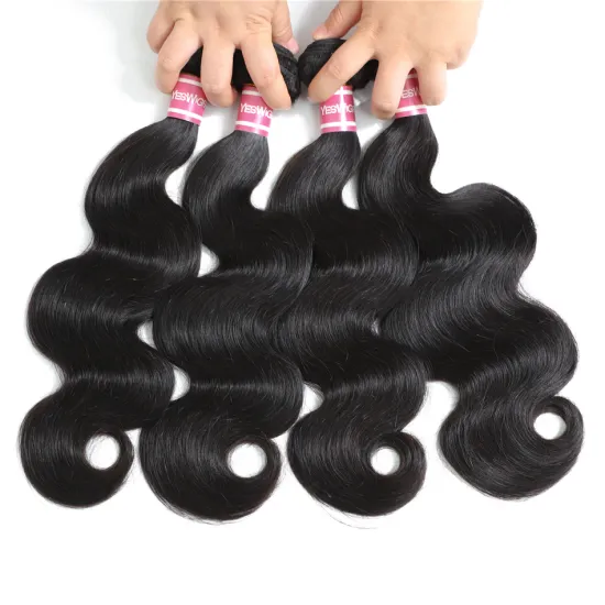 Wholesale Body Wave Bundles Virgin Hair Peruvian Young Girl Donor Mink Hair With Full Customized Bags Natural Human Extensions