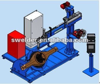 Special automatic welding machine for stiffening ring of axle housing
