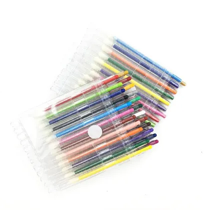 Rainbow Rotatable Crayon Pen - 24 Colors Art Supply