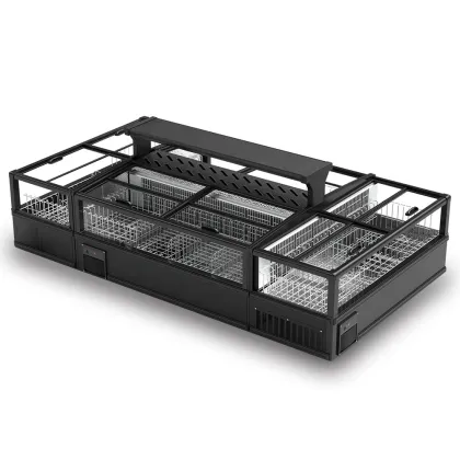 Beef/Mutton/Chicken Display Island Freezer with LED Lighting On Sale