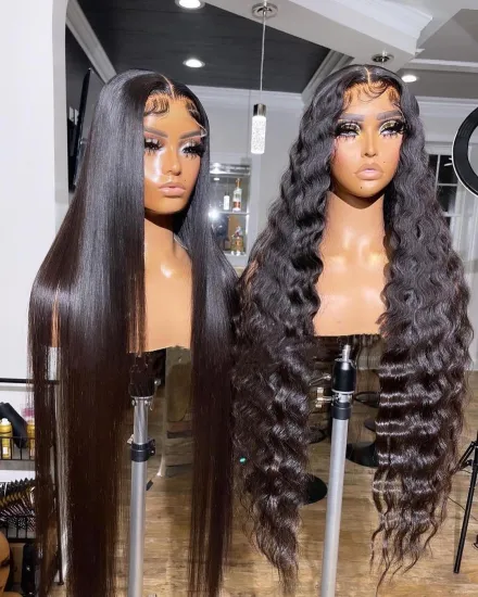 Wholesale Virgin Remy Hair Wigs 360 Frontal Wig Brazilian Hair 613 Blonde 30 40 Inch 5x5 lace Closure Human Hair Wigs