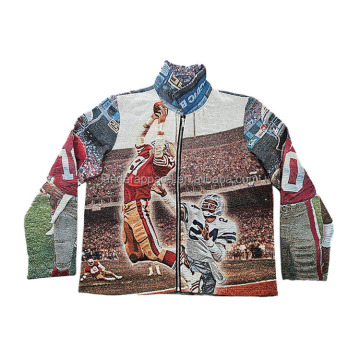 2024 Customized Men's Jacquard Tapestry Jacket - High Street Style Football Boxer Celebrity