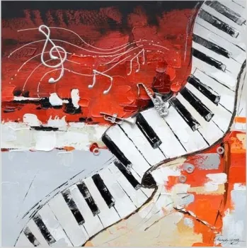 hand painted modern pop art oil painting