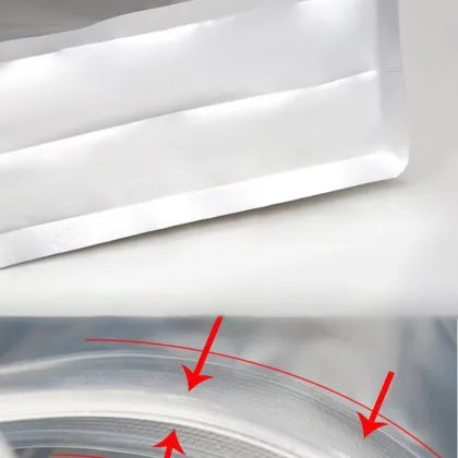 Thickened Pure Aluminum Foil Eight Side Seal Zipper Bag for Tea & Snack Packaging
